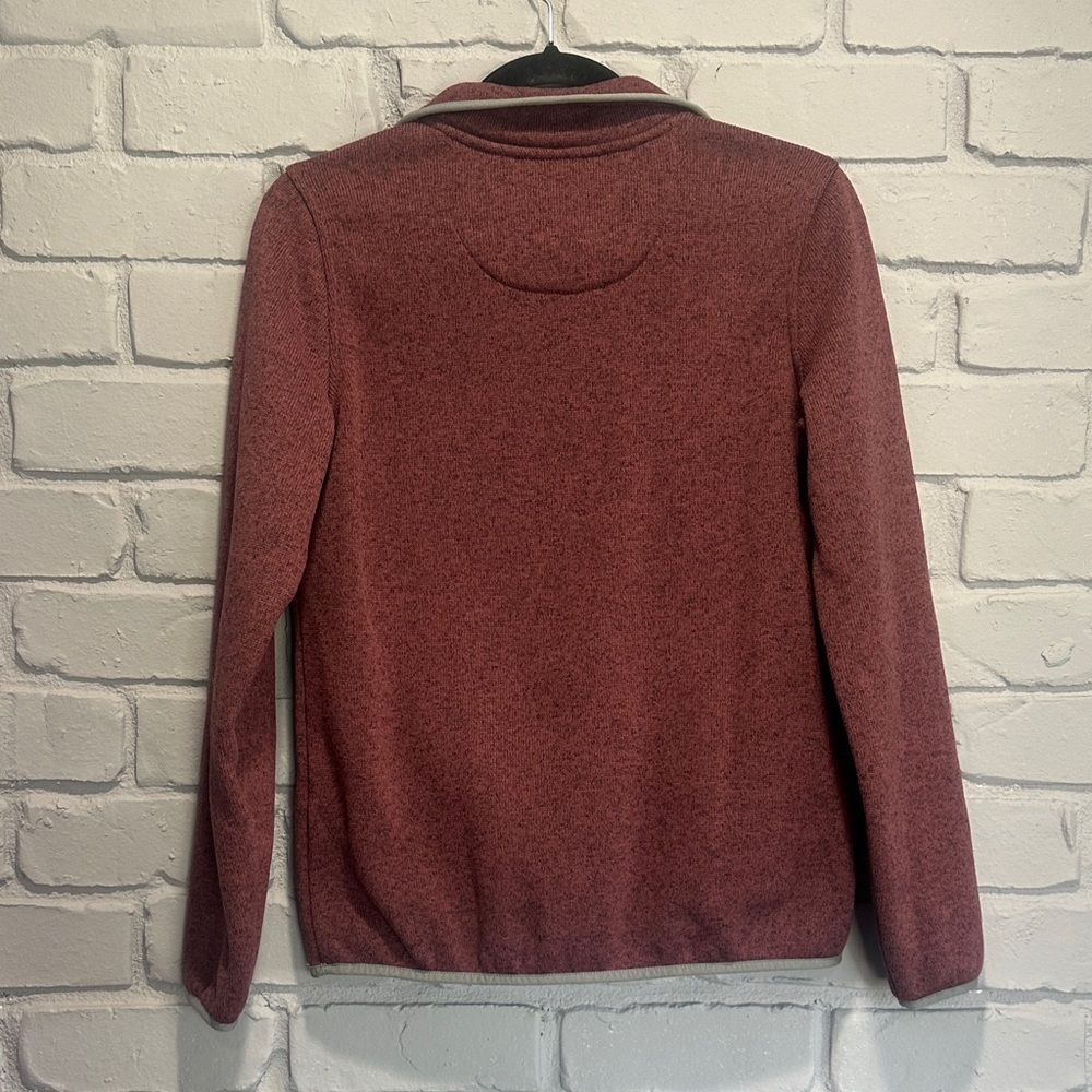 NWOT L.L. Bean Women Red Zip-Up Sweater size XS - Picture 7 of 8